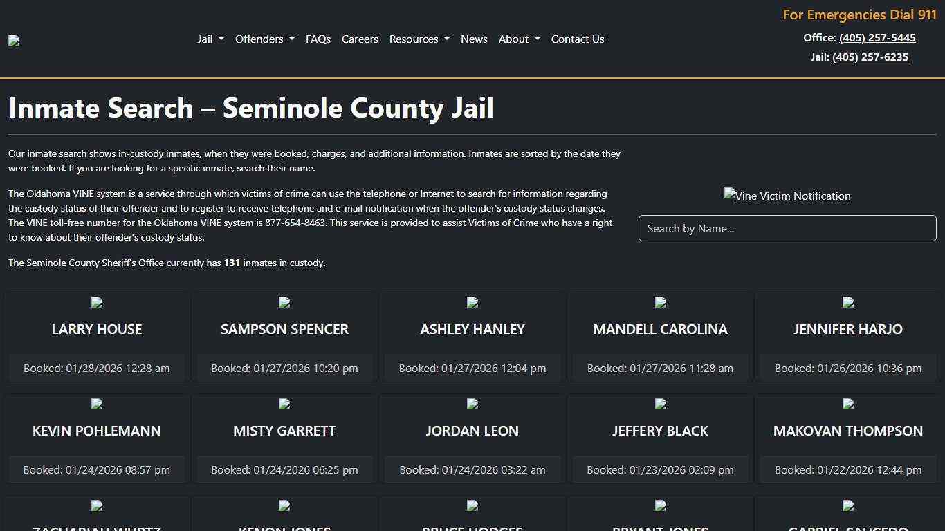Inmate Search Seminole County Sheriff's Office